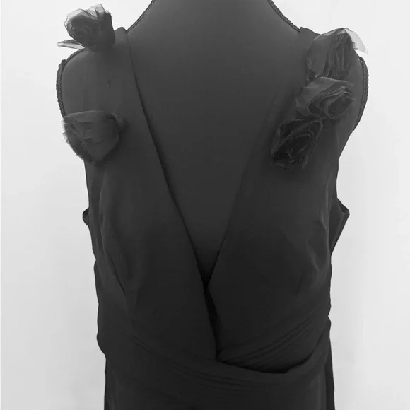 Lulus Impressive Impact Black 3D Floral Pleated Sleeveless Maxi Dress, XL,‎ NWT - Picture 9 of 17